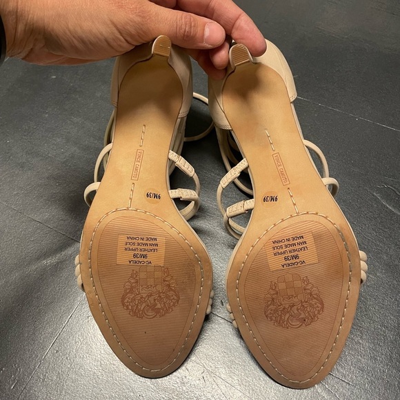 Vince Camuto Strappy Heels – Cream Color - Picture 4 of 8